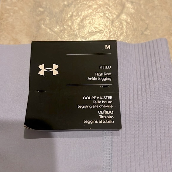 Under Armour UA Meridian Lavender Purple Crossover Waist Ankle Legging NWT - Picture 10 of 15